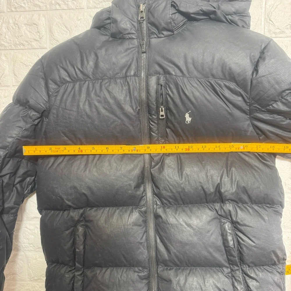 Polo Ralph Lauren Performance Down Puffer Jacket Black Youth L‎ 14-16 Hooded